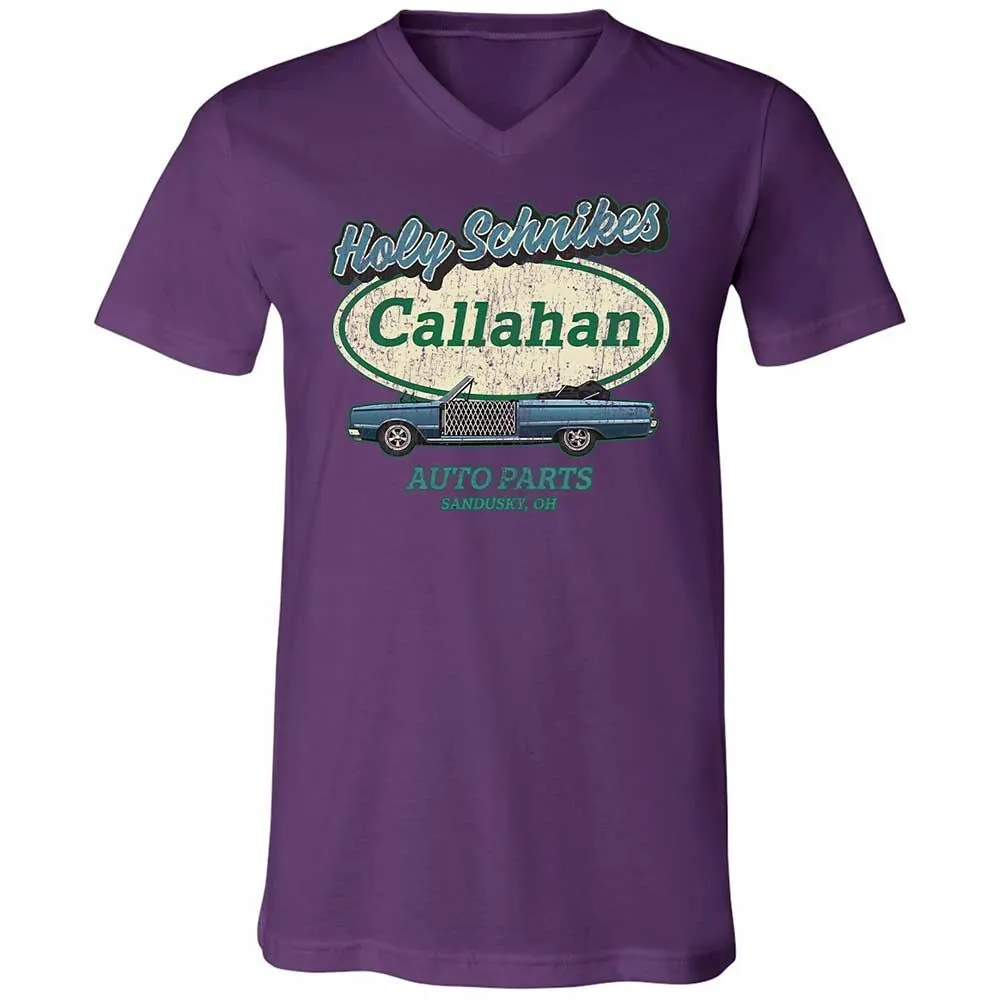 Unisex V-Neck T-Shirt - YQYAZSX4 - Team Purple - 10