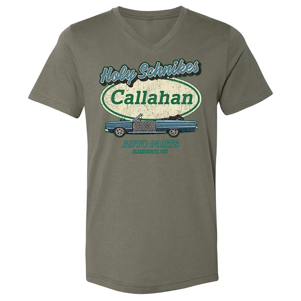 Unisex V-Neck T-Shirt - YQYAZSX4 - Military Green - 11