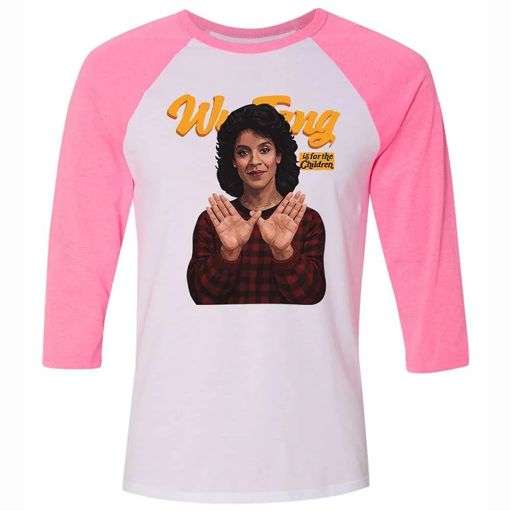 Unisex 3/4 Baseball Tee - U87ASFM9 - White/Neon Pink - 12