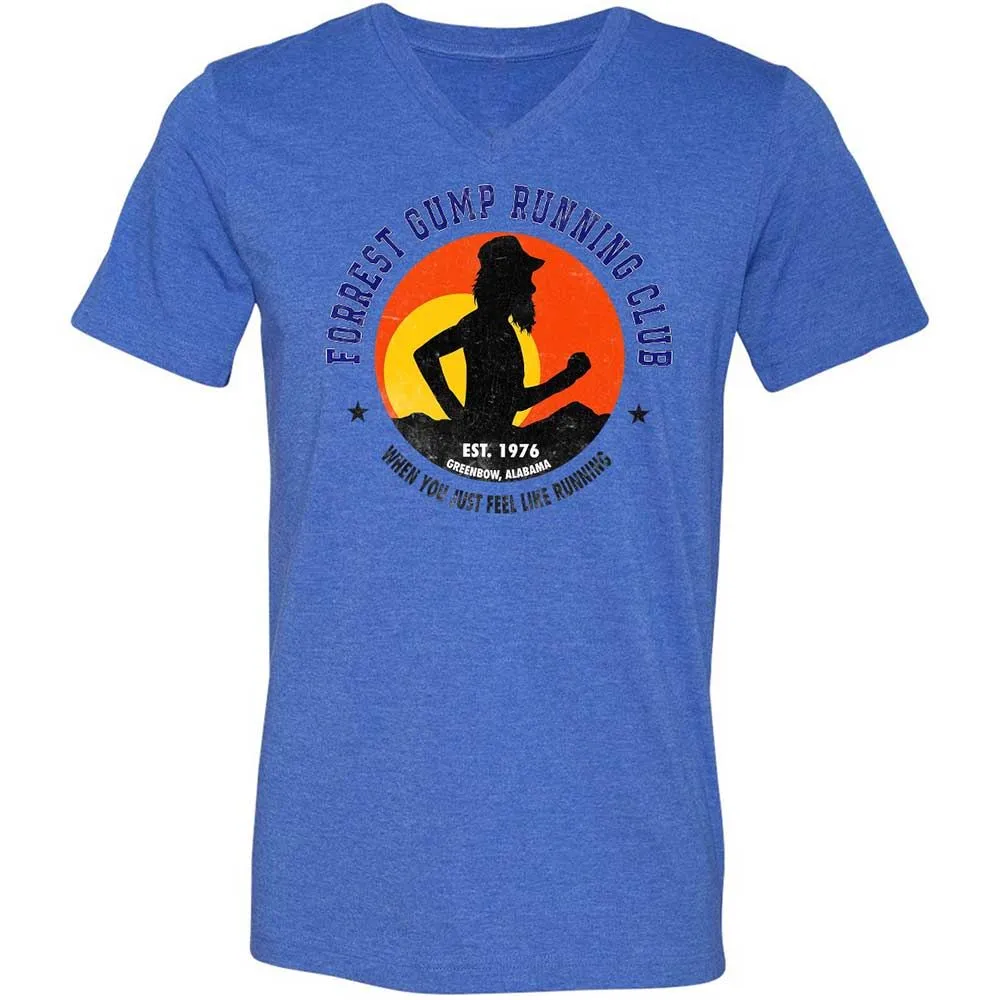 Unisex V-Neck T-Shirt - 5VK5WPBD - Heather True Royal - 4