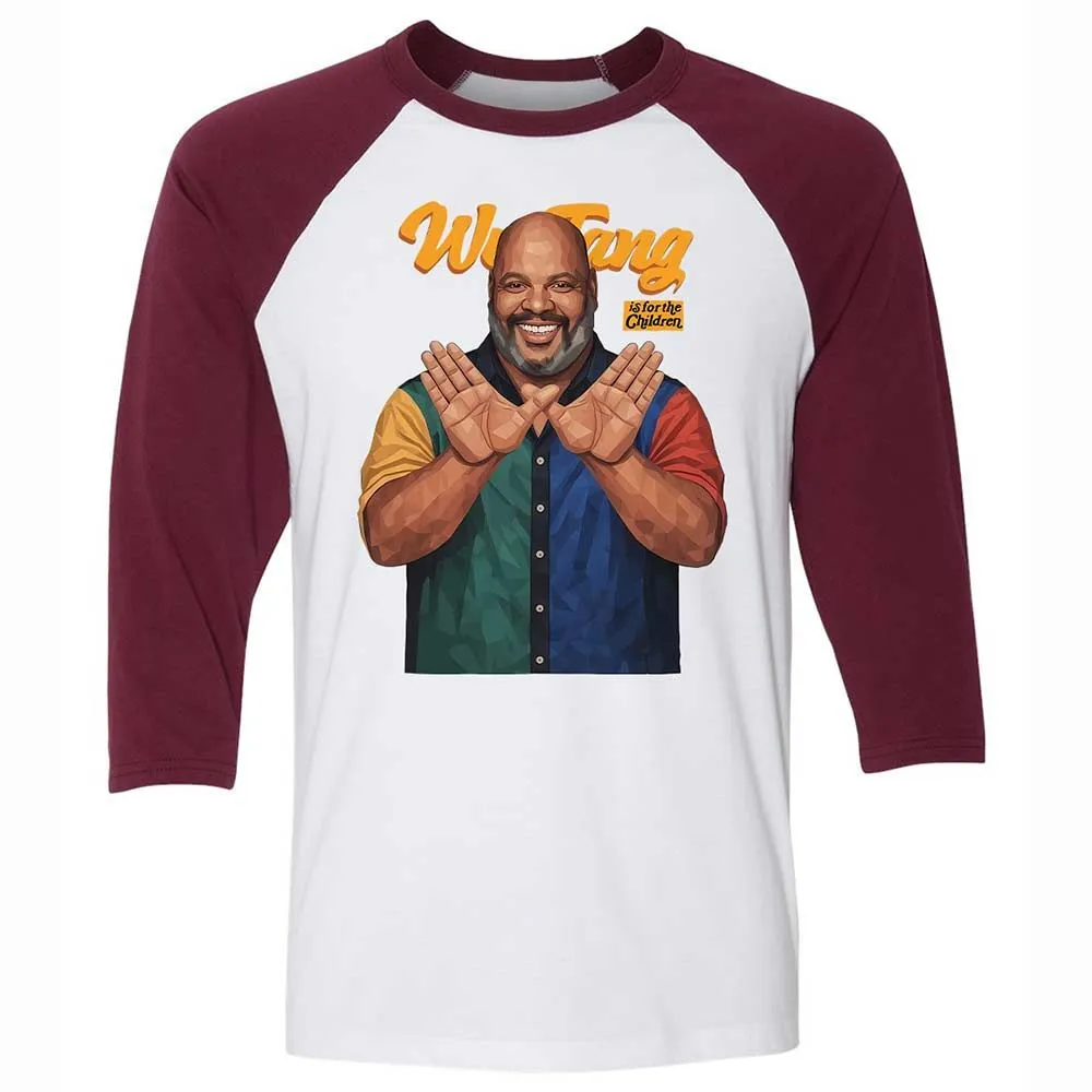 Unisex 3/4 Baseball Tee - E2EPT43N - White/Maroon - 7