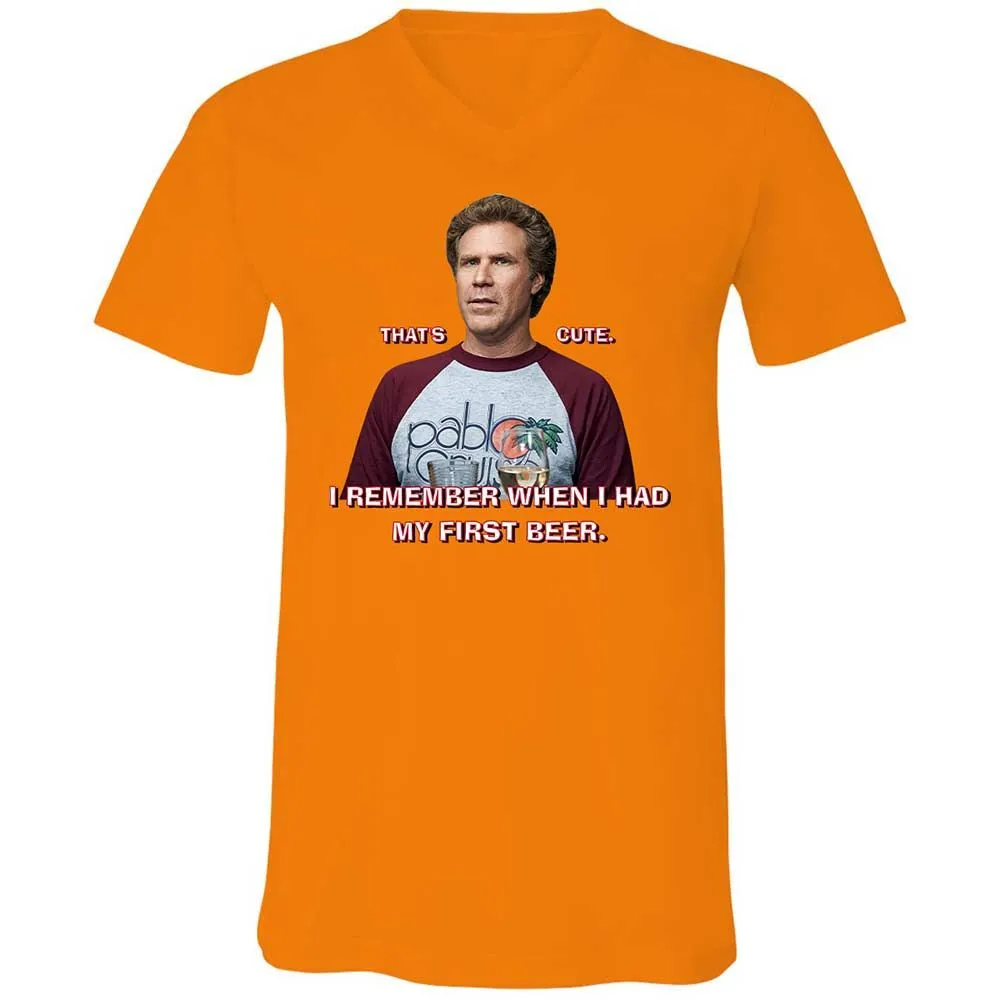 Unisex V-Neck T-Shirt - 6JP3QLD1 - Orange - 7