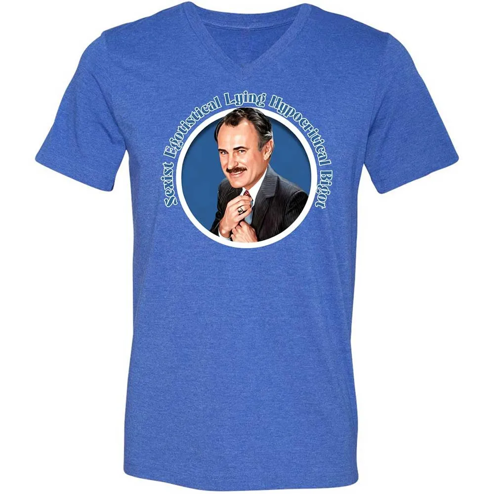 Unisex V-Neck T-Shirt - 8JRC4HQH - Heather True Royal - 5