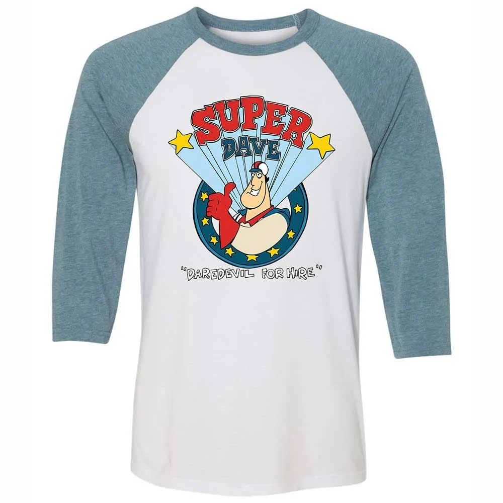 Unisex 3/4 Baseball Tee - 8W8VJ7MS - White/Denim - 3