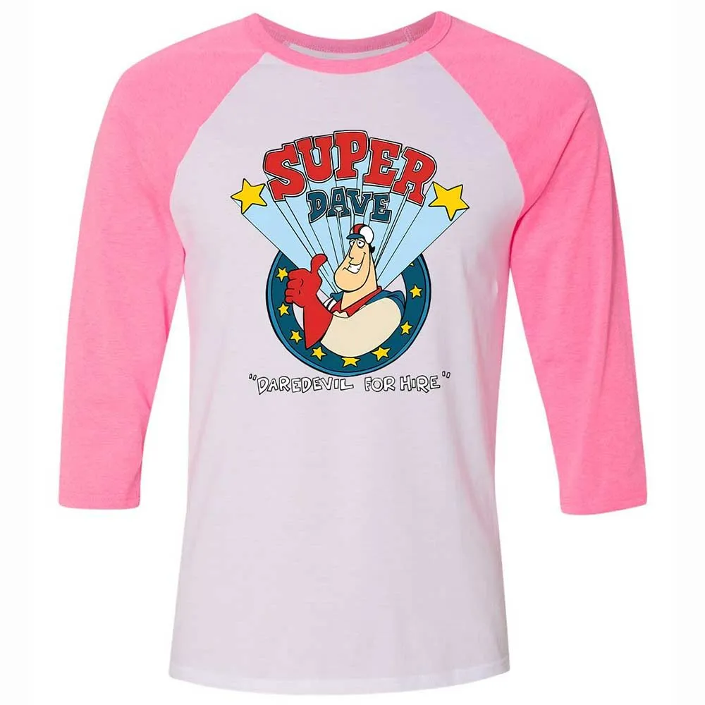 Unisex 3/4 Baseball Tee - 8W8VJ7MS - White/Neon Pink - 12