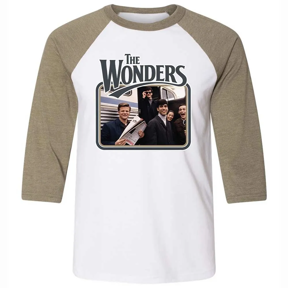 Unisex 3/4 Baseball Tee - E4BMC35D - White/Heather Olive - 4