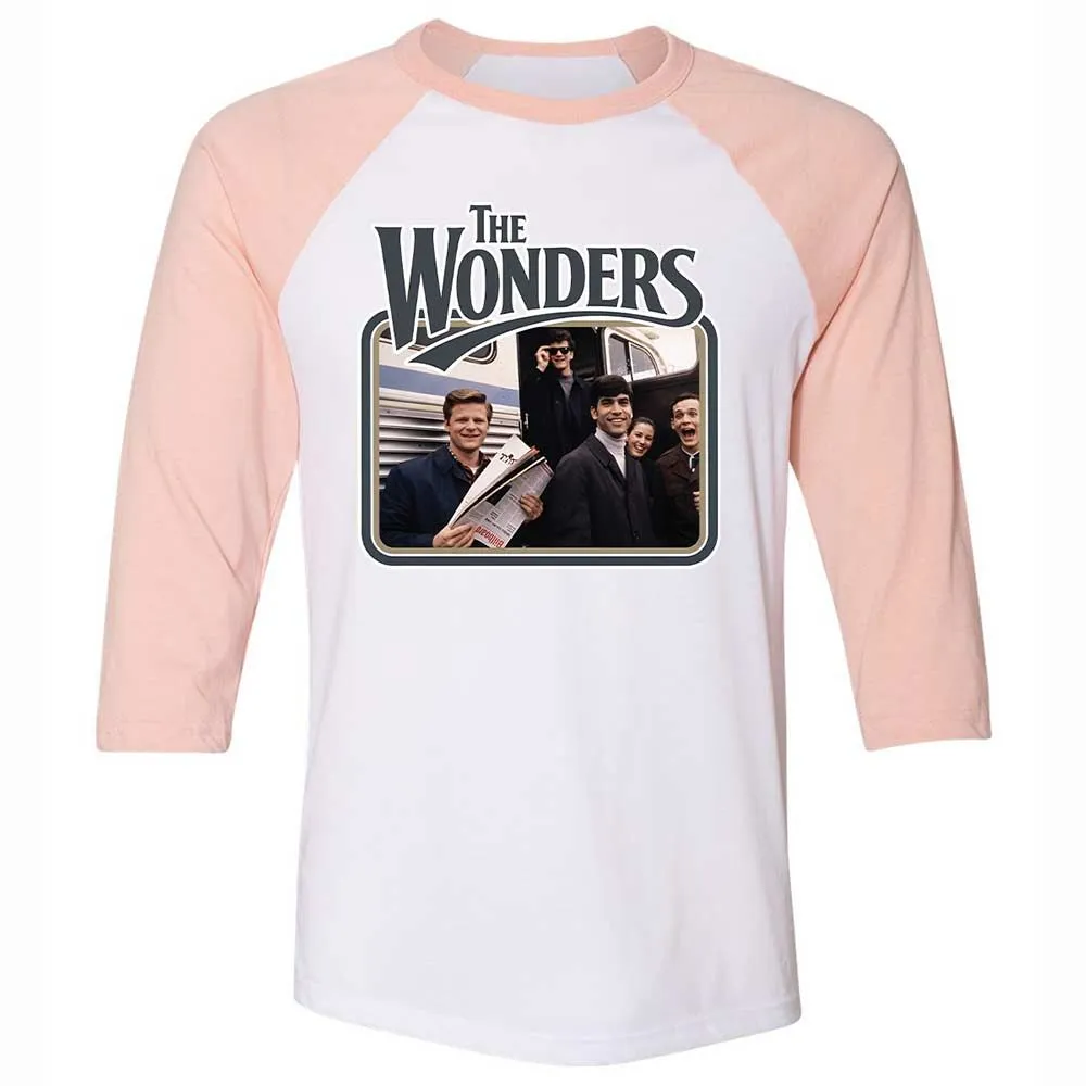 Unisex 3/4 Baseball Tee - E4BMC35D - White/Heather Peach - 5