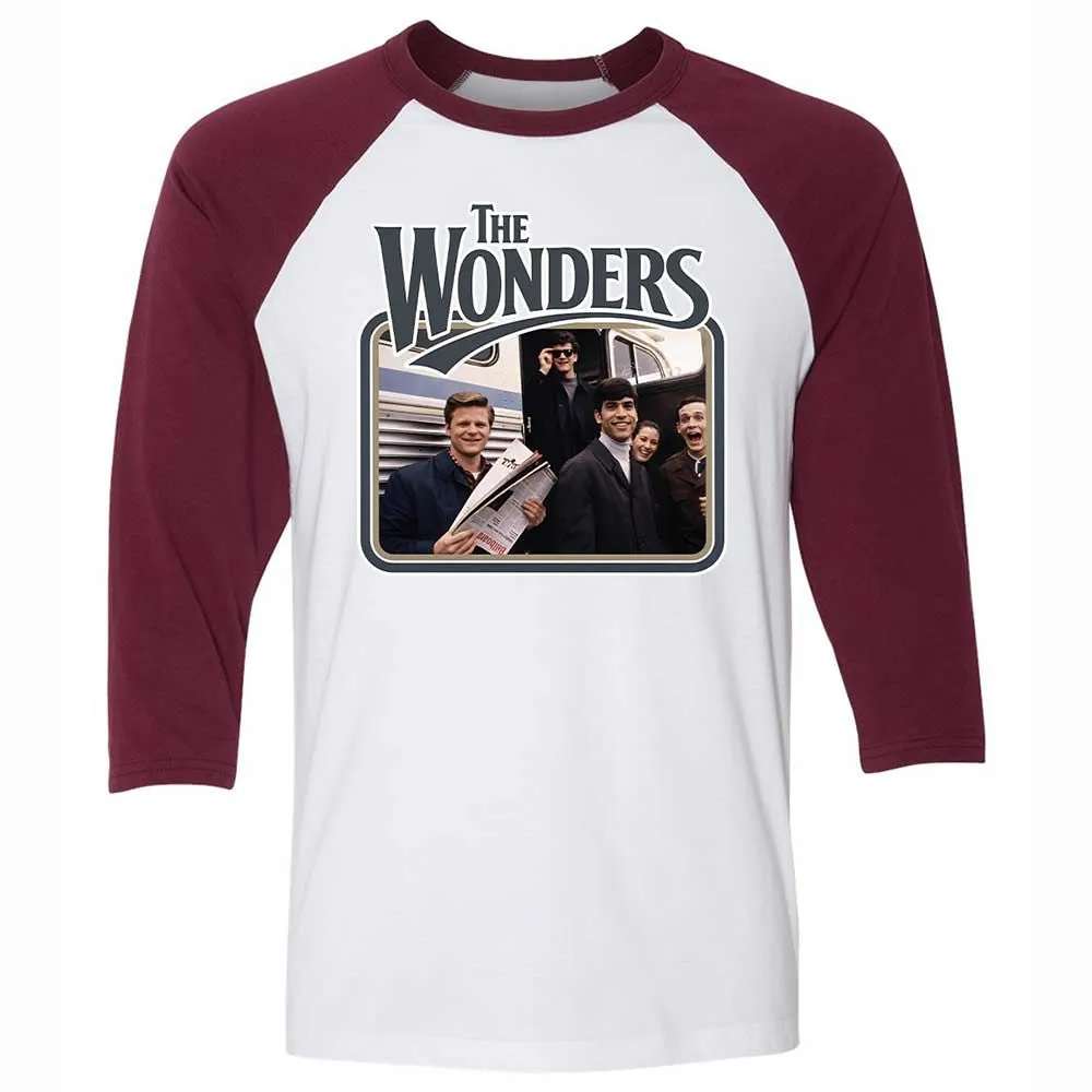 Unisex 3/4 Baseball Tee - E4BMC35D - White/Maroon - 7