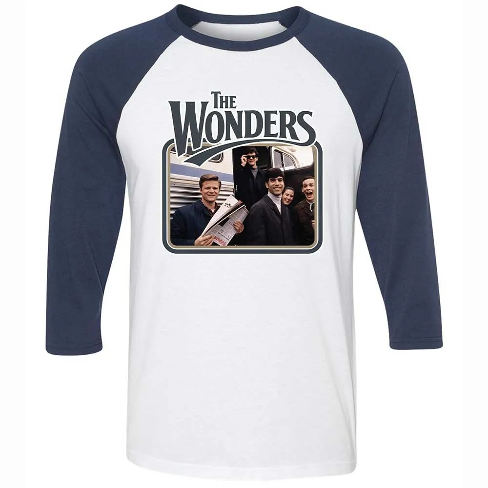 Unisex 3/4 Baseball Tee - E4BMC35D - White/Navy - 8
