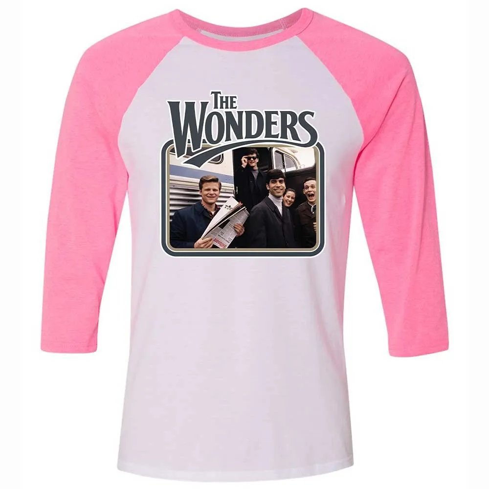 Unisex 3/4 Baseball Tee - E4BMC35D - White/Neon Pink - 12