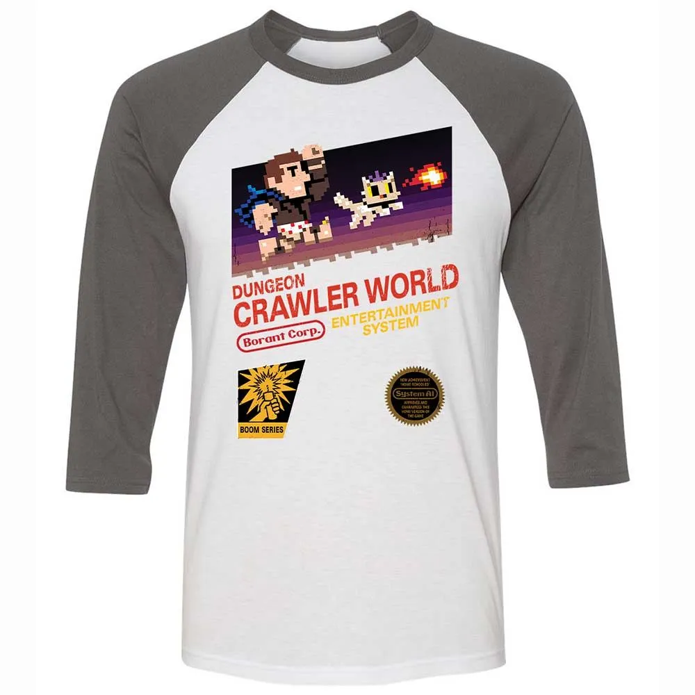 Unisex 3/4 Baseball Tee - BFQV8UXM - White/Asphalt - 2