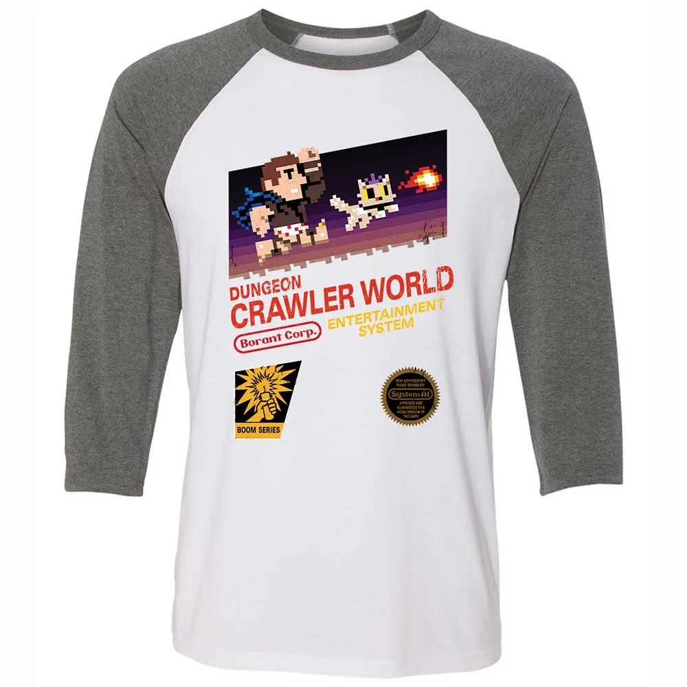 Unisex 3/4 Baseball Tee - BFQV8UXM - White/Deep Heather - 11