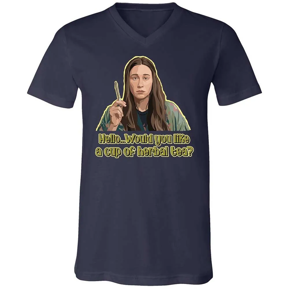 Unisex V-Neck T-Shirt - 4SX9HCXE - Navy - 2