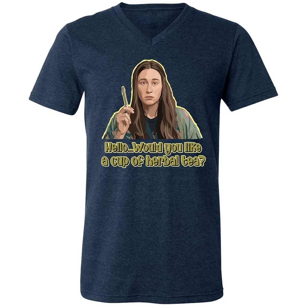 Unisex V-Neck T-Shirt - 4SX9HCXE - Heather Navy - 3
