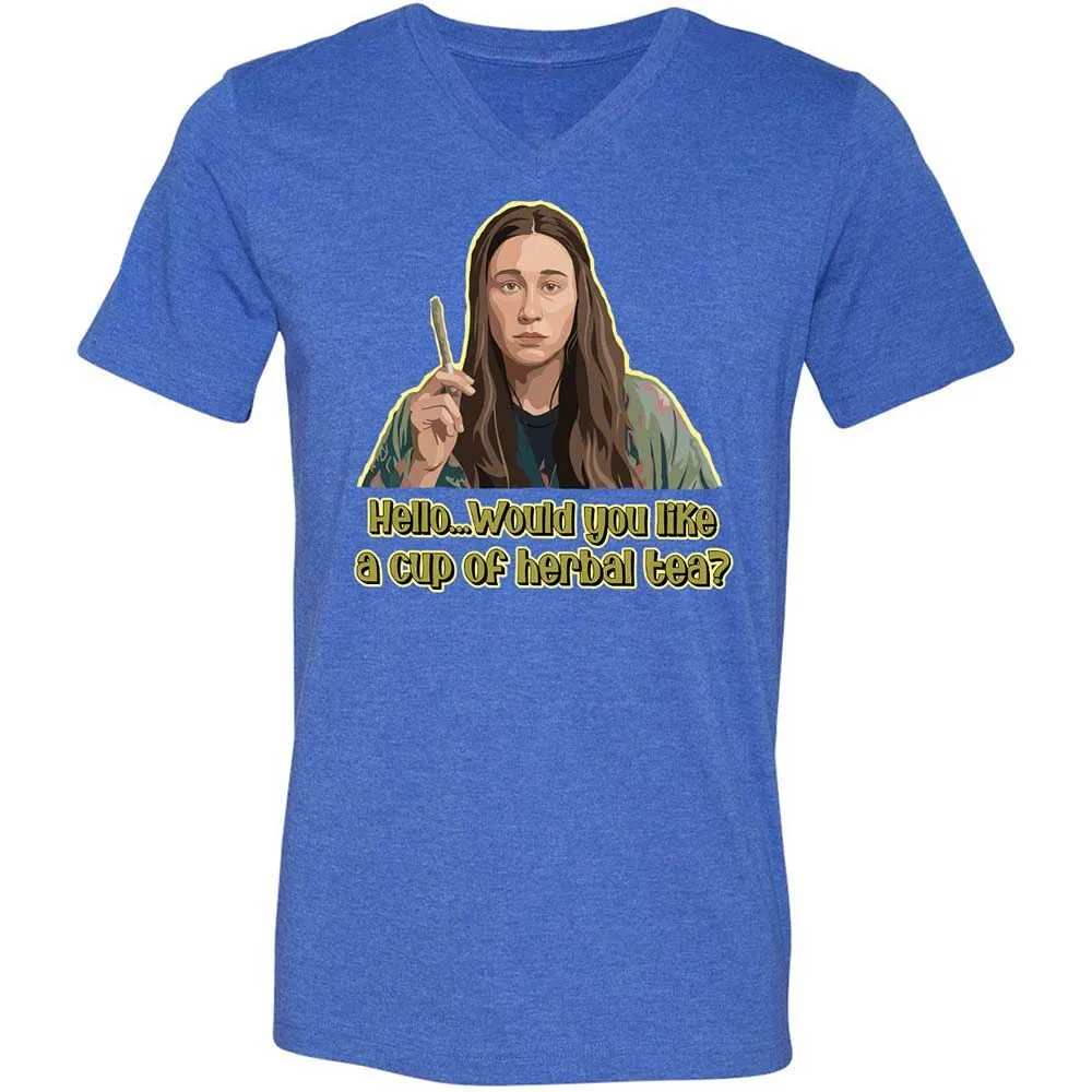 Unisex V-Neck T-Shirt - 4SX9HCXE - Heather True Royal - 5