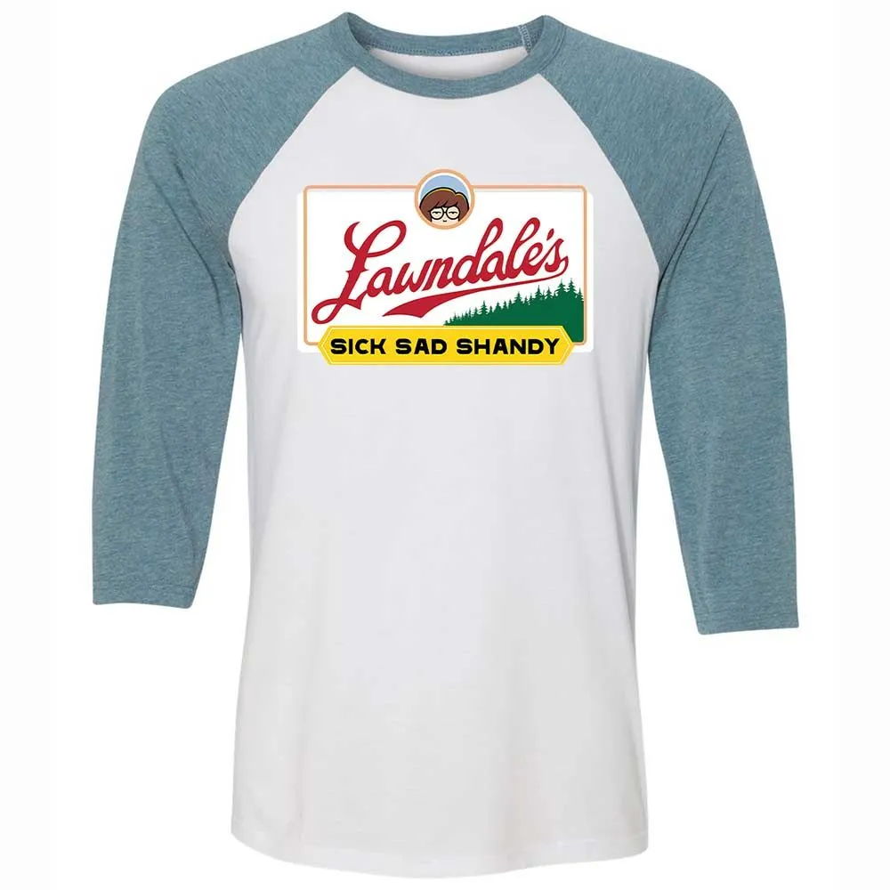 Unisex 3/4 Baseball Tee - JZLQF9QQ - White/Denim - 3
