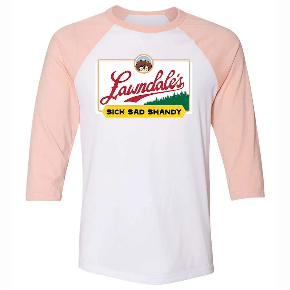 Unisex 3/4 Baseball Tee - JZLQF9QQ - White/Heather Peach - 5