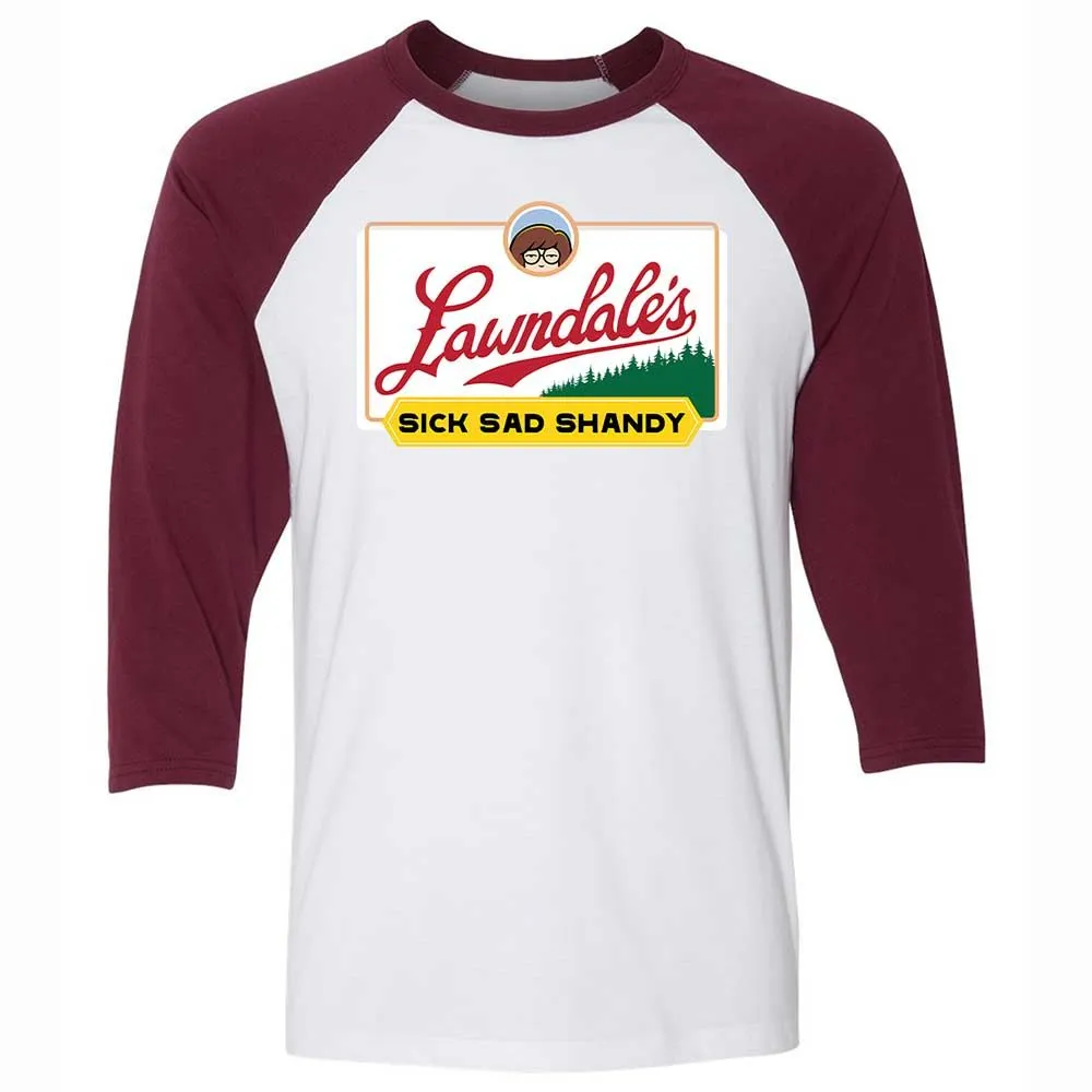 Unisex 3/4 Baseball Tee - JZLQF9QQ - White/Maroon - 7