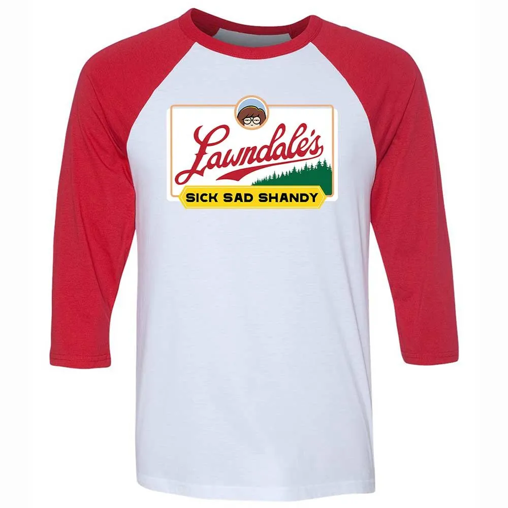 Unisex 3/4 Baseball Tee - JZLQF9QQ - White/Red - 9