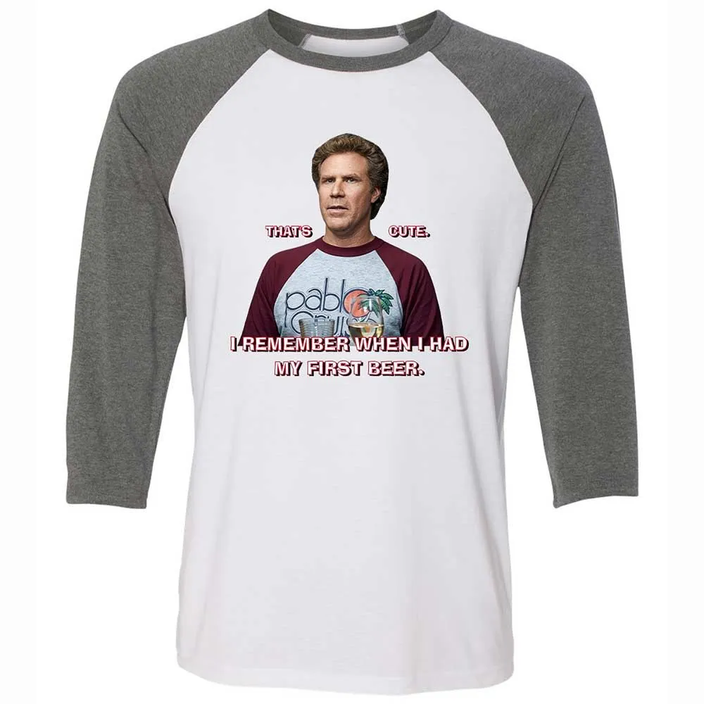 Unisex 3/4 Baseball Tee - UFHBH6HD - White/Deep Heather - 11
