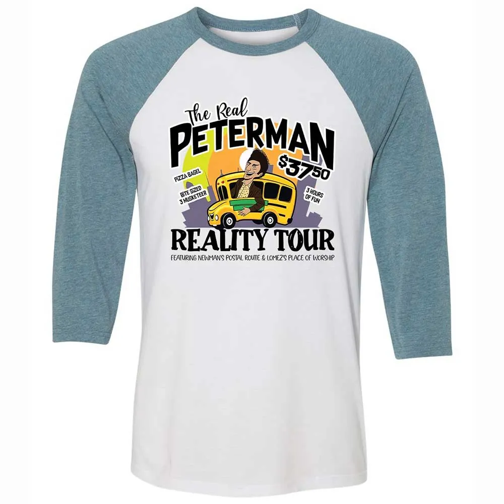 Unisex 3/4 Baseball Tee - F4L3YD14 - White/Denim - 3