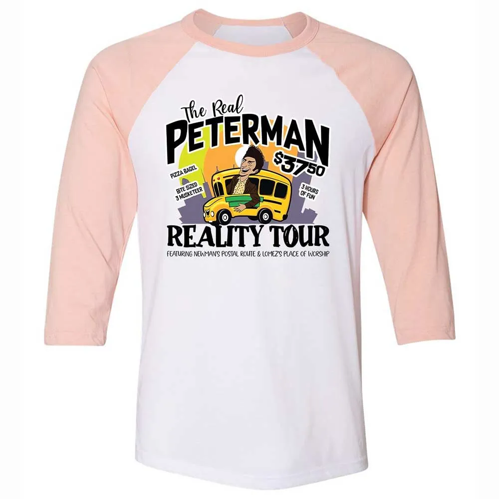 Unisex 3/4 Baseball Tee - F4L3YD14 - White/Heather Peach - 5