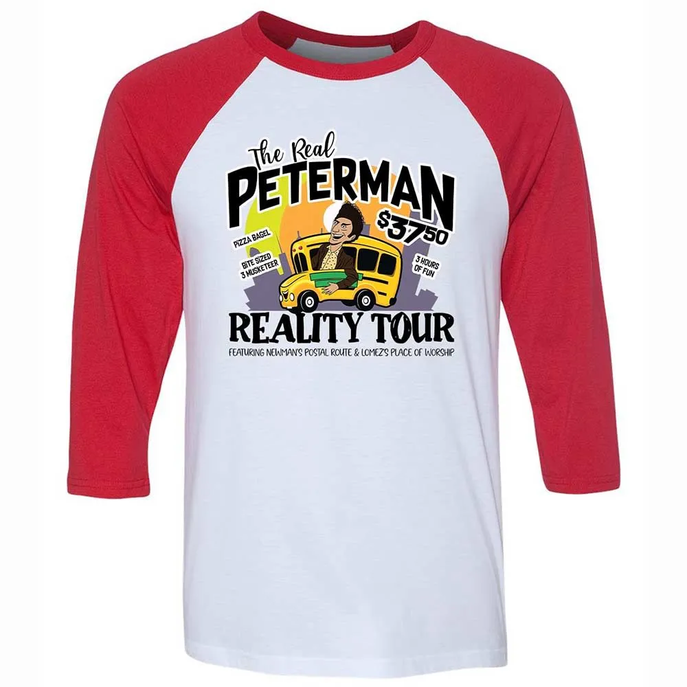 Unisex 3/4 Baseball Tee - F4L3YD14 - White/Red - 9