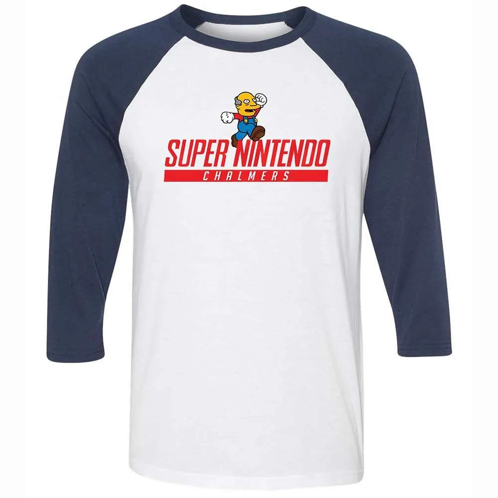 Unisex 3/4 Baseball Tee - HHFWH3CG - White/Navy - 8