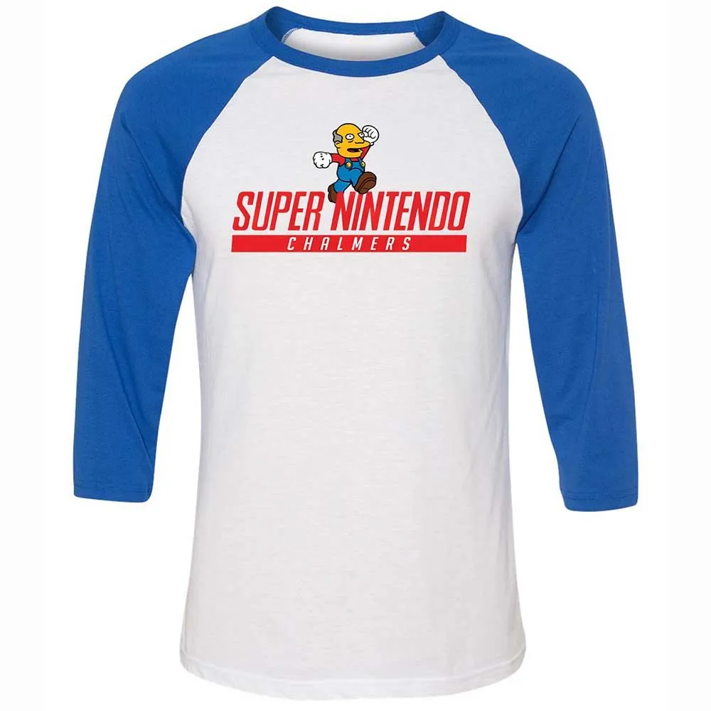 Unisex 3/4 Baseball Tee - HHFWH3CG - White/True Royal - 10
