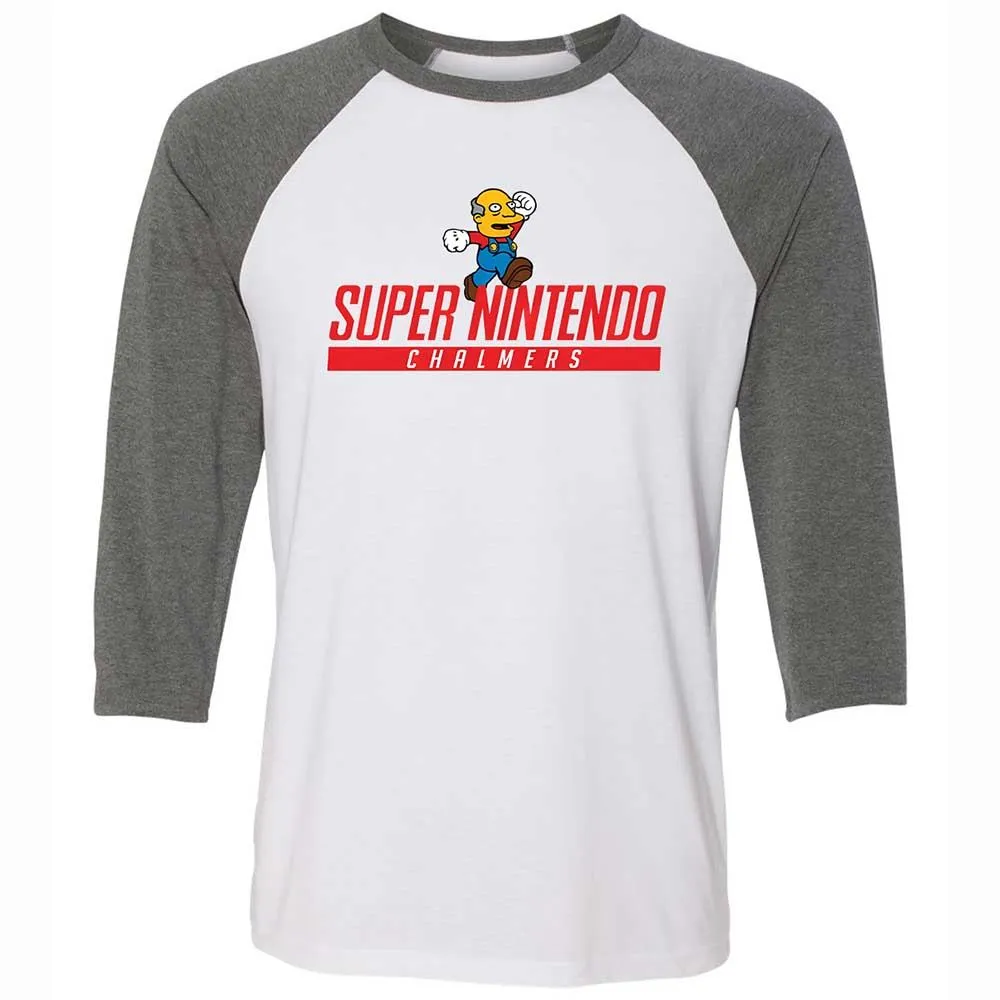 Unisex 3/4 Baseball Tee - HHFWH3CG - White/Deep Heather - 11
