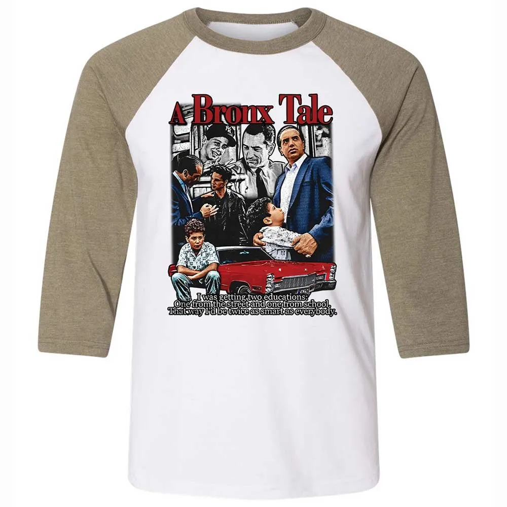Unisex 3/4 Baseball Tee - 3GR9DZ33 - White/Heather Olive - 4