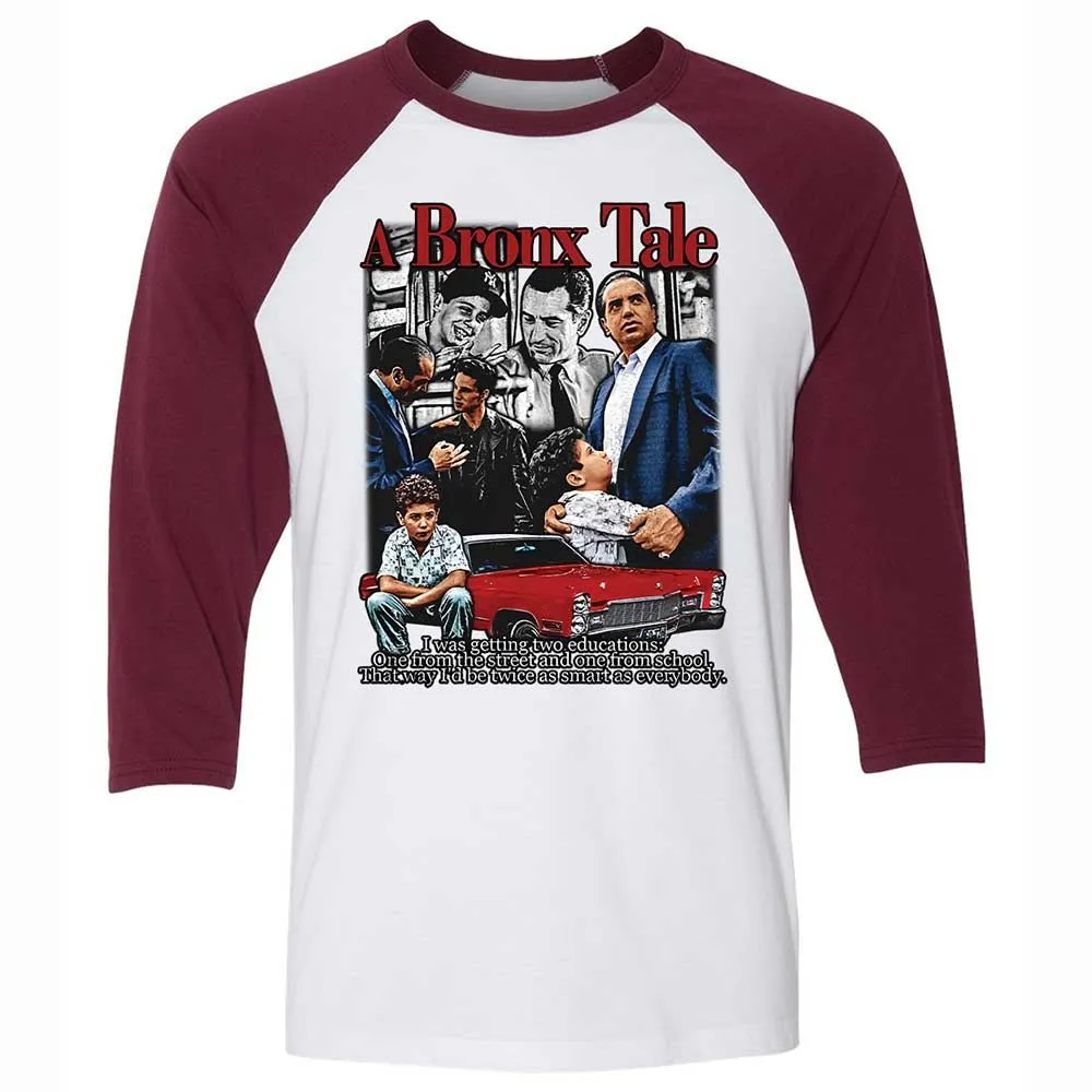 Unisex 3/4 Baseball Tee - 3GR9DZ33 - White/Maroon - 7