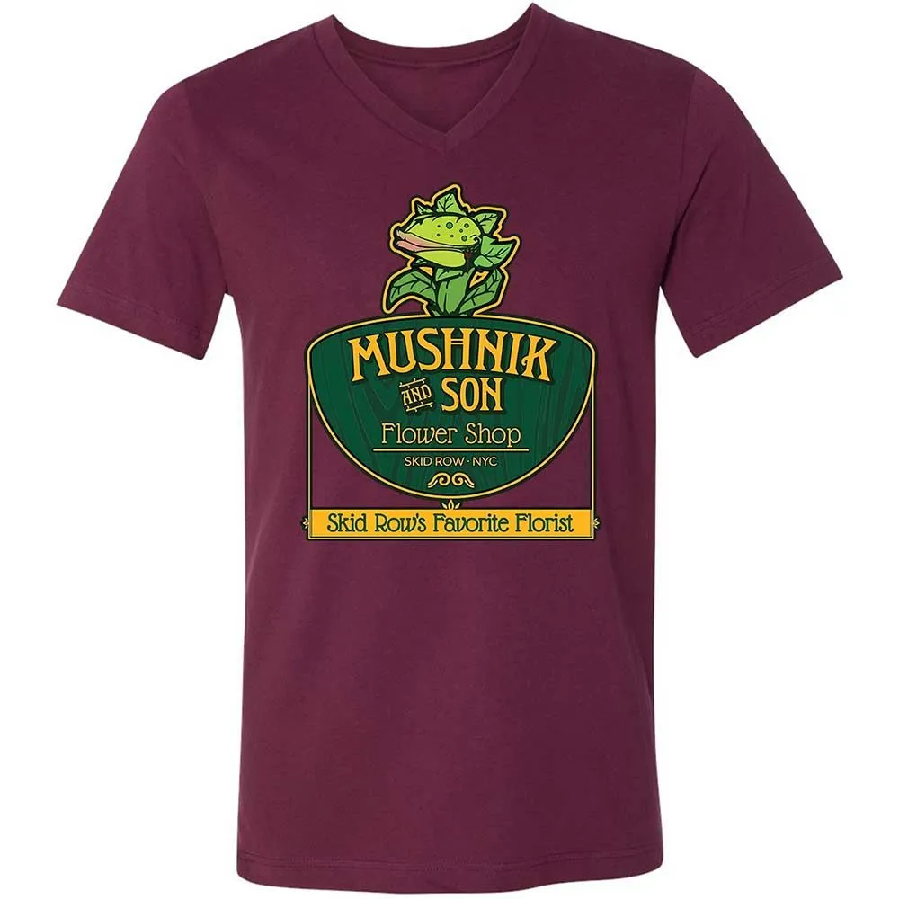 Unisex V-Neck T-Shirt - 9QDJFT3P - Maroon - 14