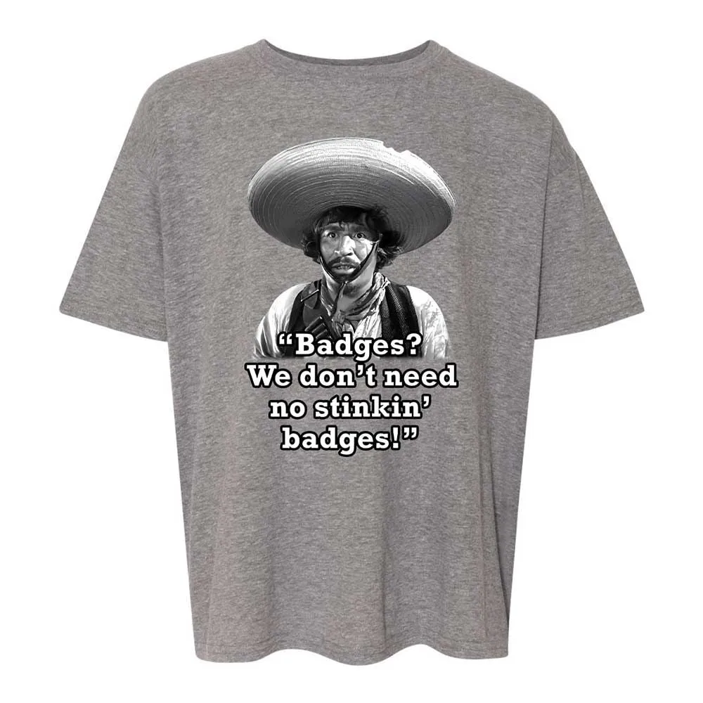 We don't need no stinkin' badges - Graphite Heather - 18