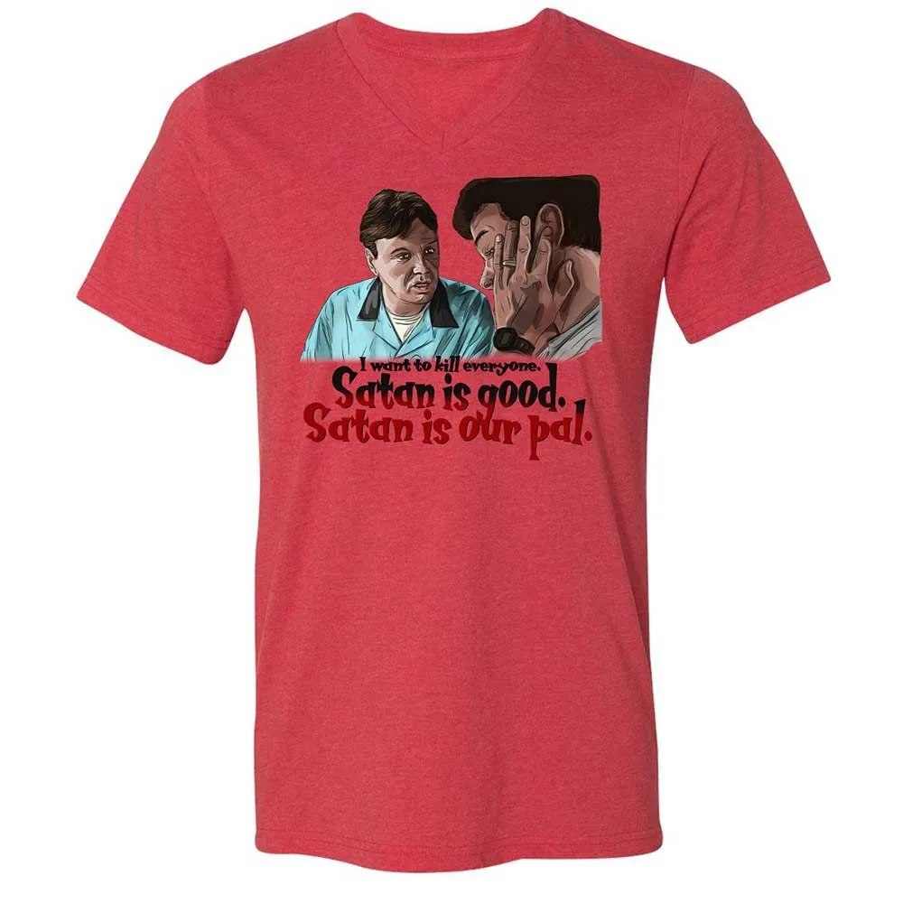 Unisex V-Neck T-Shirt - NB94S4HM - Heather Red - 6