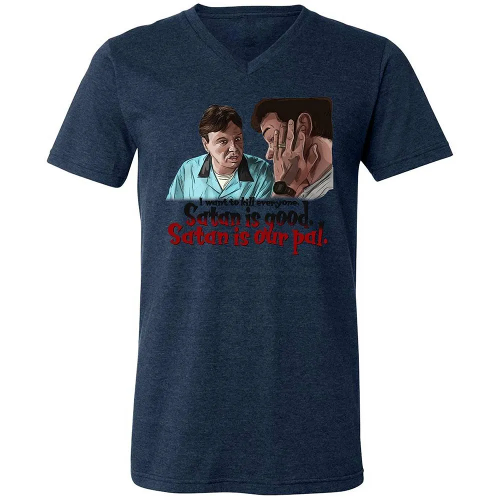 Unisex V-Neck T-Shirt - NB94S4HM - Heather Navy - 13