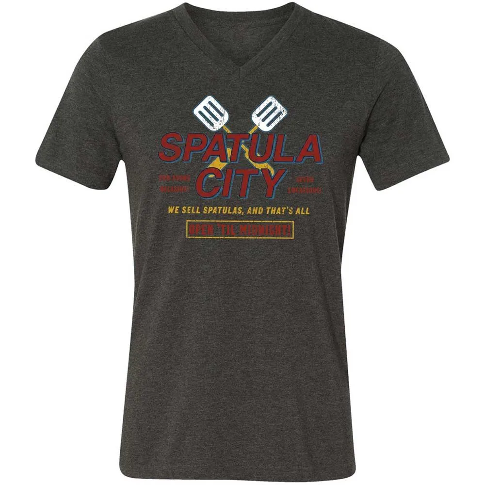 Unisex V-Neck T-Shirt - EFZ2QTJ9 - Dark Grey Heather - 9