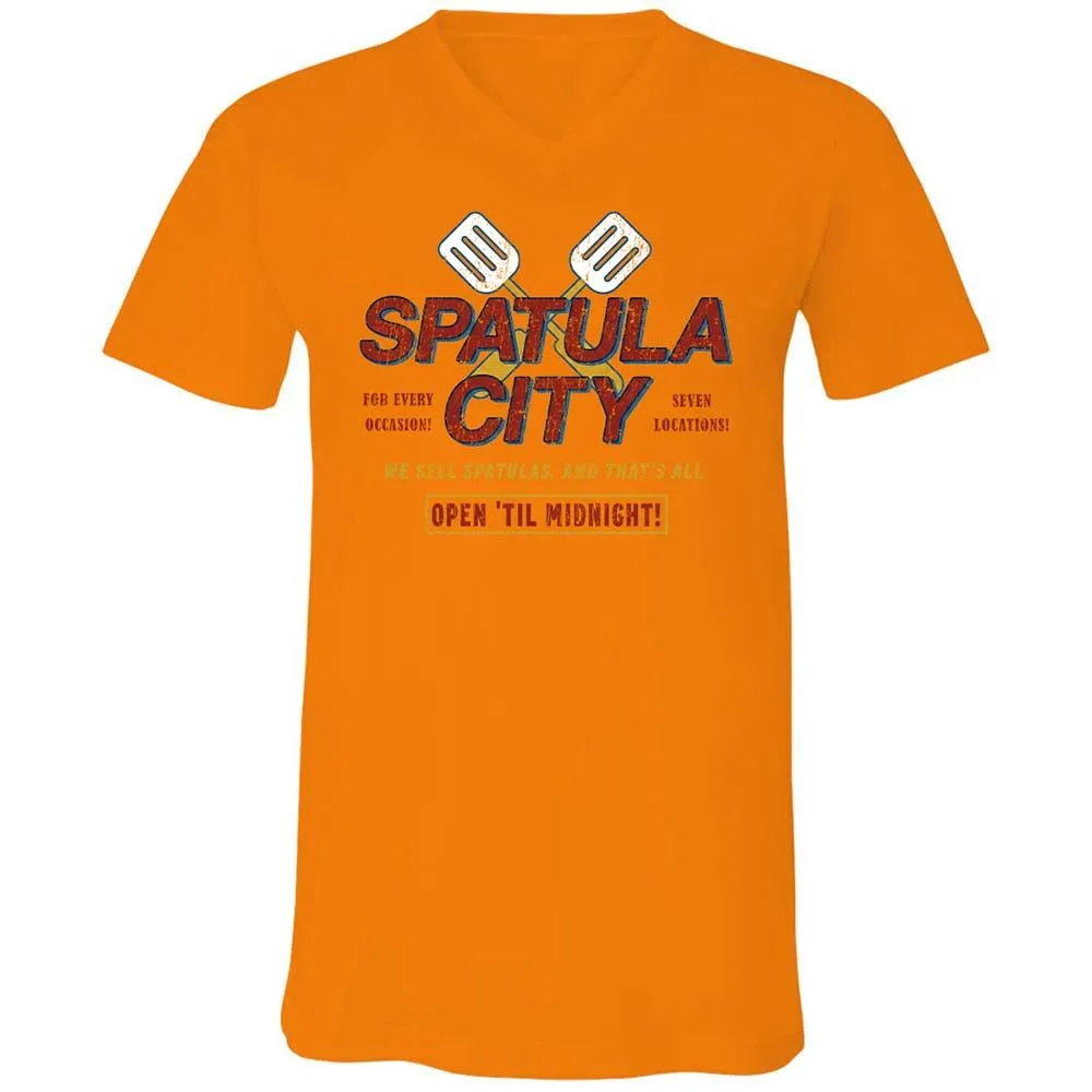 Unisex V-Neck T-Shirt - EFZ2QTJ9 - Orange - 12