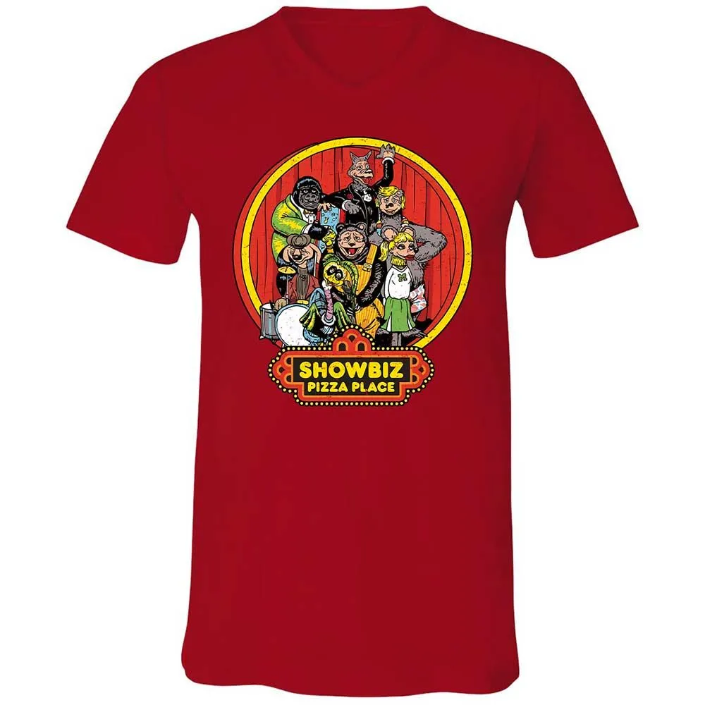 Unisex V-Neck T-Shirt - B89VCUJU - Red - 6