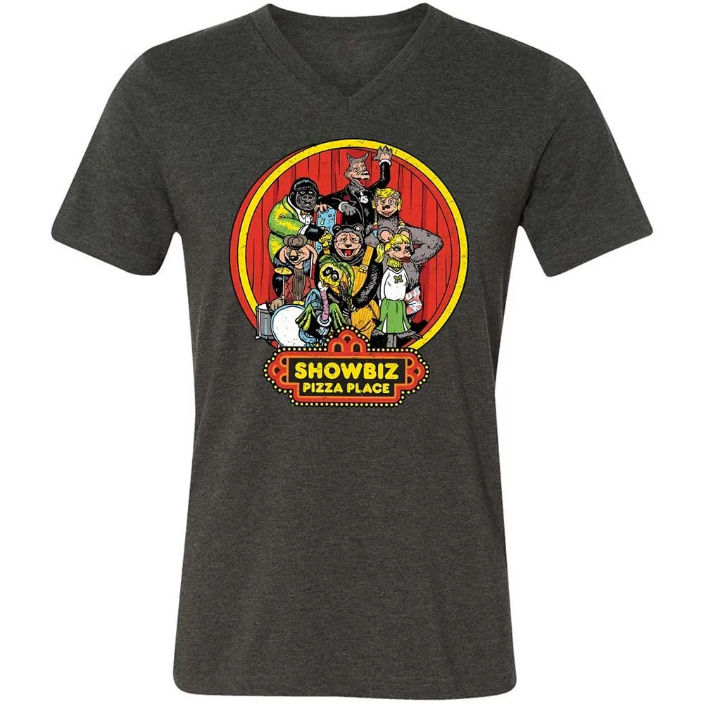 Unisex V-Neck T-Shirt - B89VCUJU - Dark Grey Heather - 9