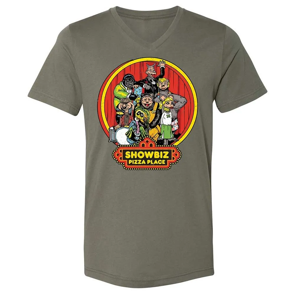 Unisex V-Neck T-Shirt - B89VCUJU - Military Green - 11