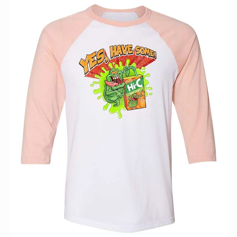 Unisex 3/4 Baseball Tee - SC6QFP5W - White/Heather Peach - 5
