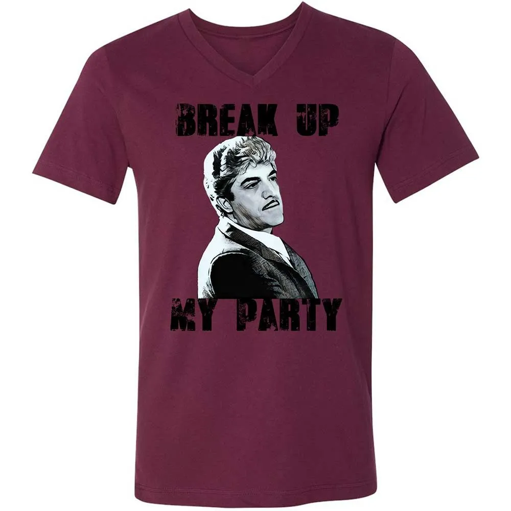 Unisex V-Neck T-Shirt - C1PTR55T - Maroon - 14