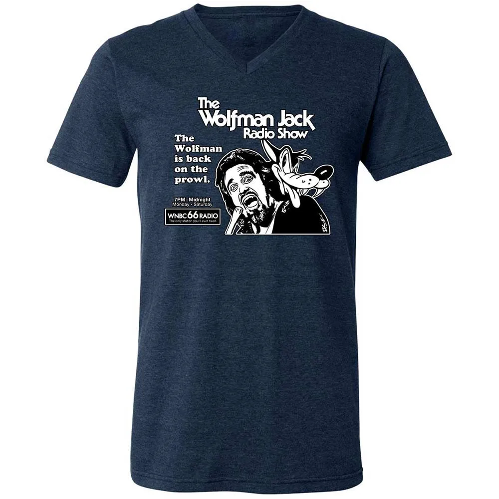 Unisex V-Neck T-Shirt - 5KW6VL9X - Heather Navy - 3
