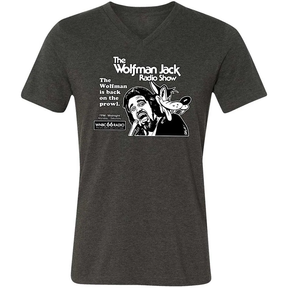 Unisex V-Neck T-Shirt - 5KW6VL9X - Dark Grey Heather - 9