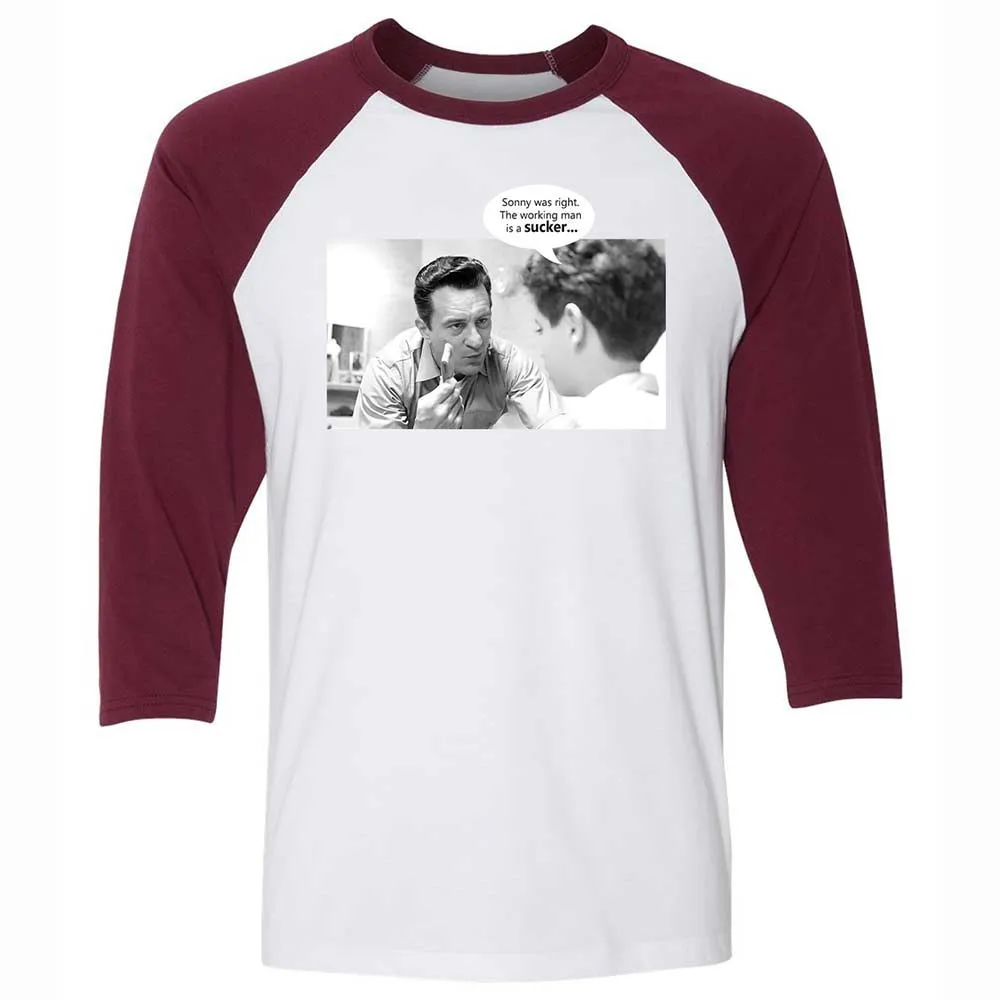 Unisex 3/4 Baseball Tee - VUWKERQ1 - White/Maroon - 7