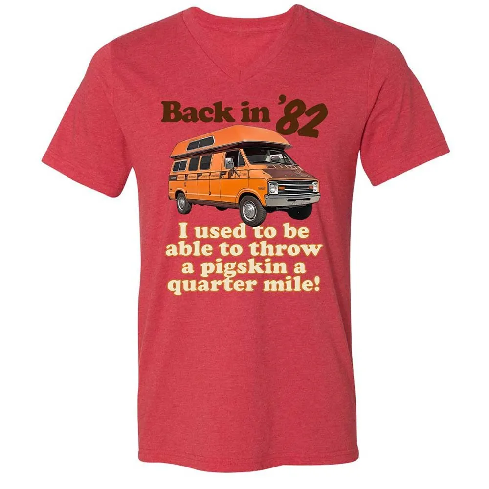 Unisex V-Neck T-Shirt - YND5XQAJ - Heather Red - 6