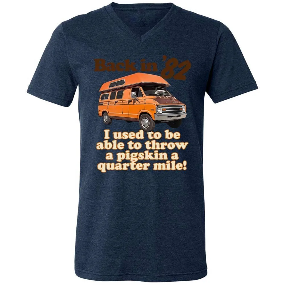 Unisex V-Neck T-Shirt - YND5XQAJ - Heather Navy - 13