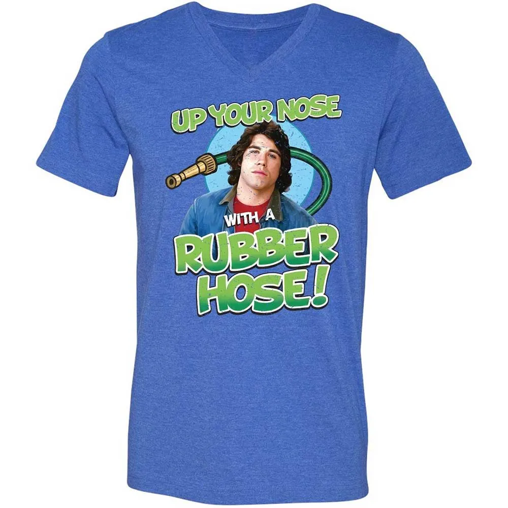 Unisex V-Neck T-Shirt - QF5Q29PY - Heather True Royal - 5