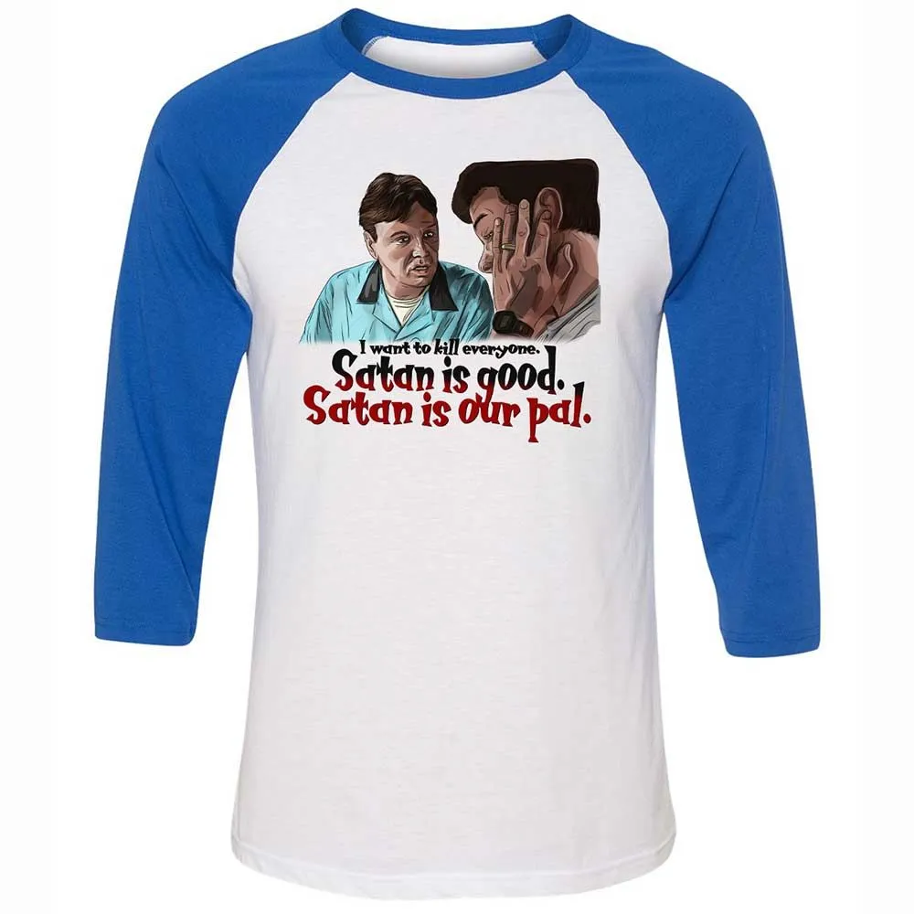 Unisex 3/4 Baseball Tee - QSVKCTLB - White/True Royal - 10
